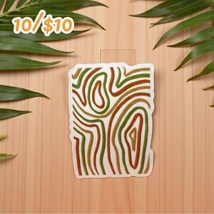 Earthy Abstract Topography Lines Sticker – 2 1/2” Glossy